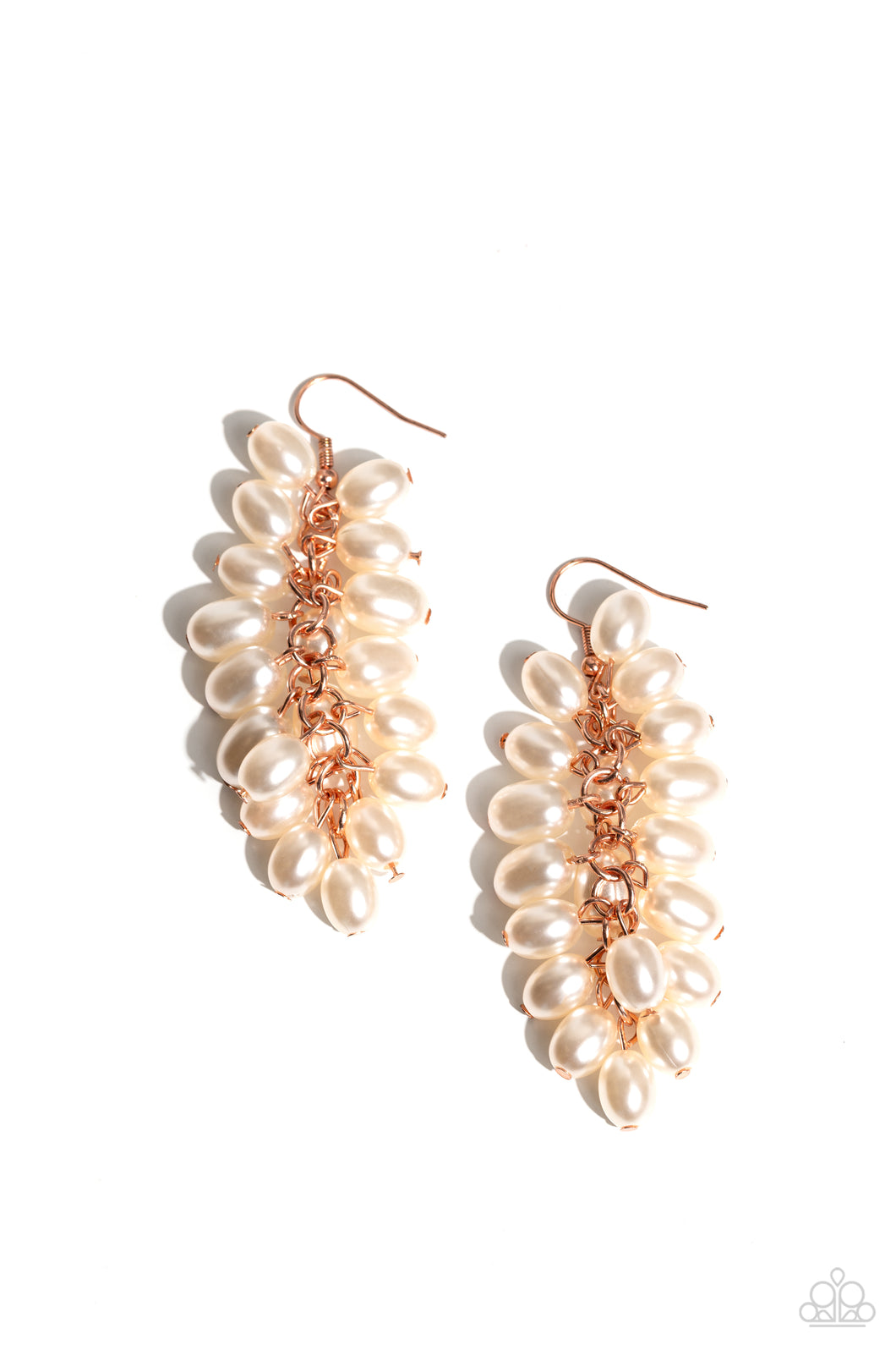 Earring- Pearl White Copper Statement Earring