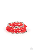 Load image into Gallery viewer, Necklace and Bracelet Combo (Red and Silver)
