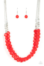 Load image into Gallery viewer, Necklace and Bracelet Combo (Red and Silver)
