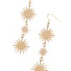 Earrings- Long gold star shape