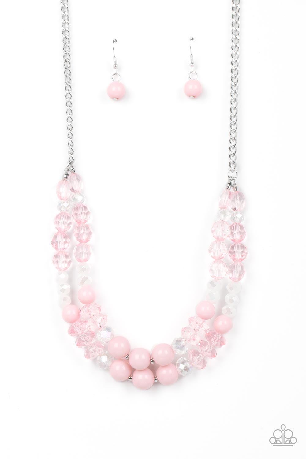 Necklace and Bracelet Combo- Light Pink