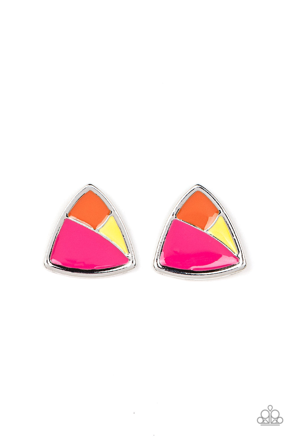 Earrings- short multi (yellow, orange, and pink)