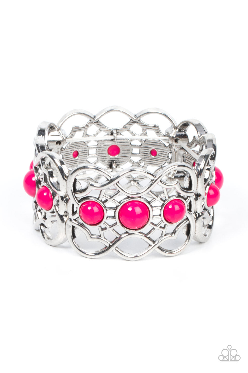 Bracelet- Hot Pink and Silver