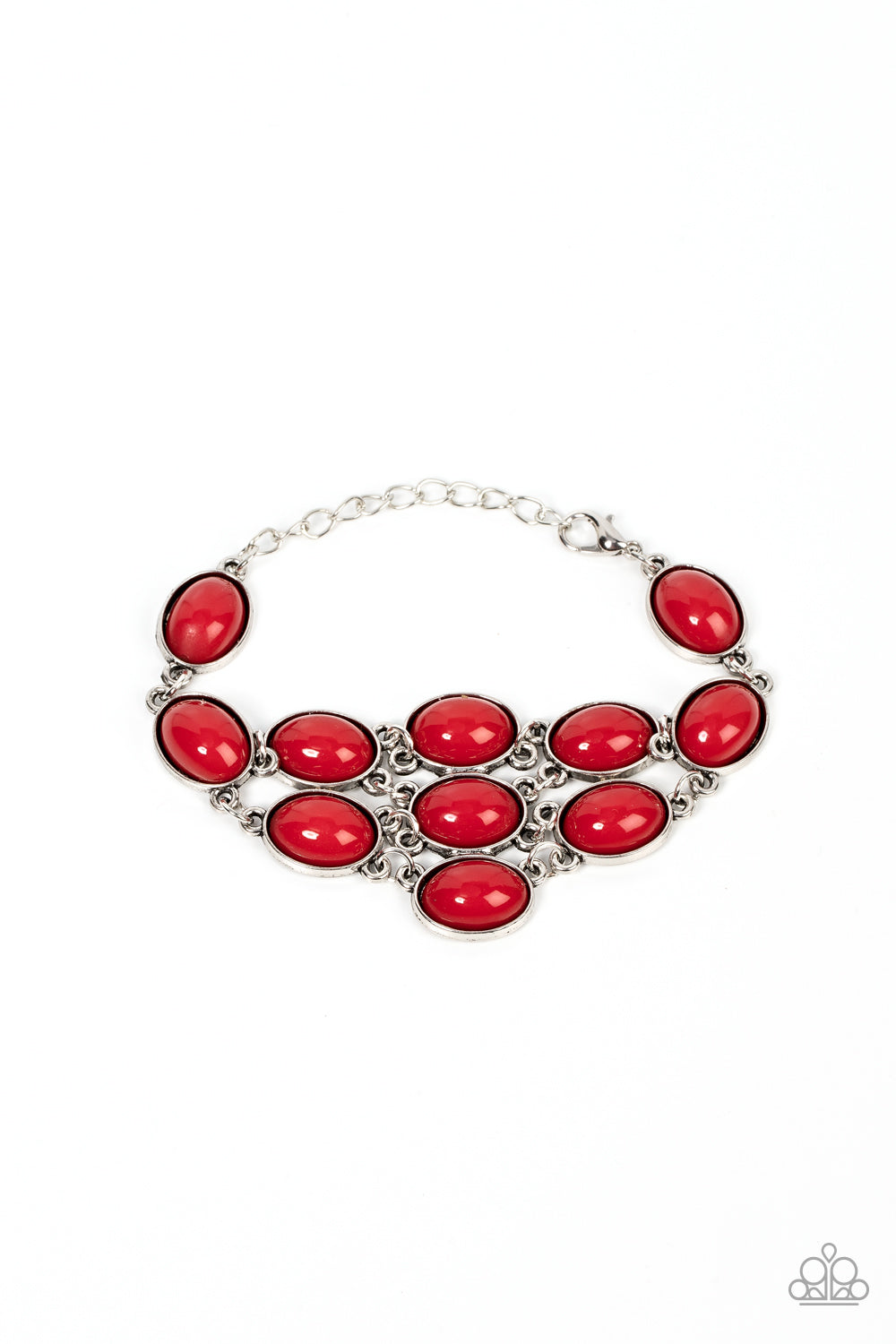 Bracelet- Red and Silver