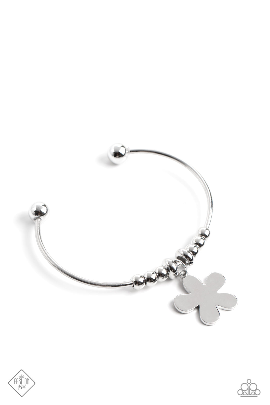 Bracelet- Silver with Flower